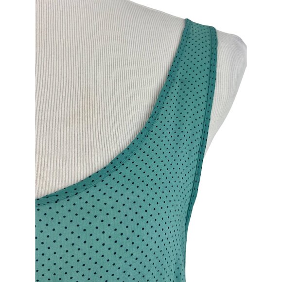 Free People Aqua Voile & Lace Tiered Ruffle Hem Polka Dot Mini Slip Dress Tunic - Picture 3 of 14